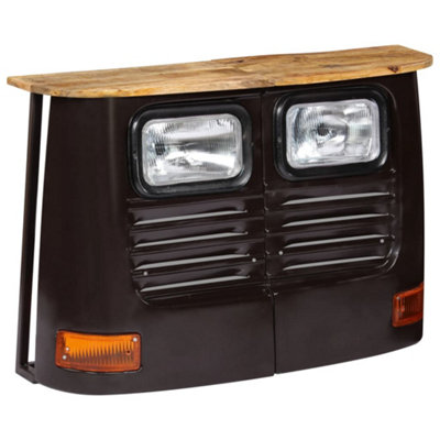 Berkfield Truck Sideboard Solid Mango Wood Dark Grey