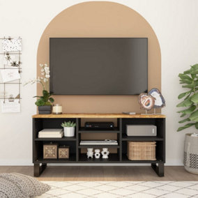 Berkfield TV Cabinet 100x33x46 cm Solid Wood Mango&Engineered Wood