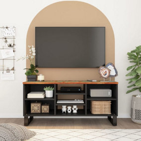 Berkfield TV Cabinet 100x33x46 cm Solid Wood Reclaimed&Engineered Wood
