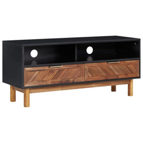 Berkfield TV Cabinet 100x35x45 cm Solid Acacia Wood and MDF
