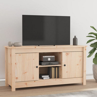 Berkfield TV Cabinet 103x36.5x52 cm Solid Wood Pine