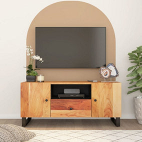 Berkfield TV Cabinet 105x33.5x46 cm Solid Wood Acacia&Engineered Wood