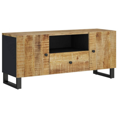 Berkfield TV Cabinet 105x33.5x46 cm Solid Wood Mango&Engineered Wood