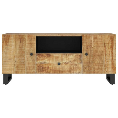 Berkfield TV Cabinet 105x33.5x46 cm Solid Wood Mango&Engineered Wood