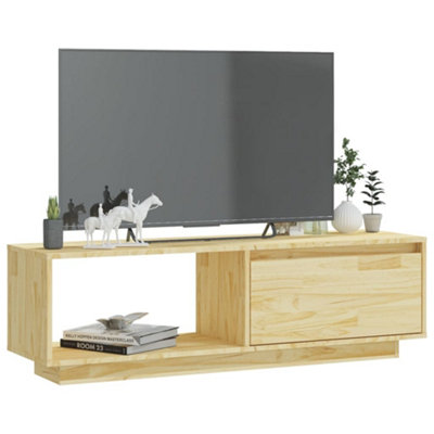 Berkfield TV Cabinet 110x30x33.5 cm Solid Pinewood