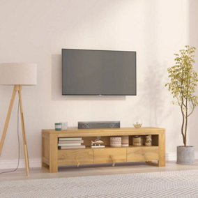 Berkfield TV Cabinet 110x30x35 cm Solid Wood Teak