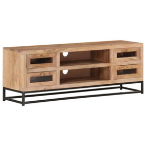 Berkfield TV Cabinet 110x30x40 cm Solid Acacia Wood