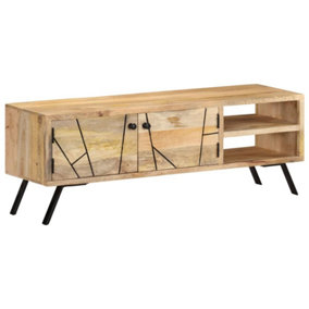 Berkfield TV Cabinet 110x30x40 cm Solid Mango Wood