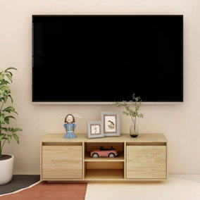 Berkfield TV Cabinet 110x30x40 cm Solid Pinewood