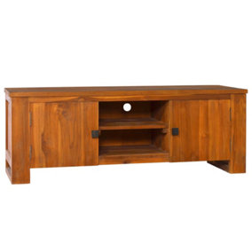 Berkfield TV Cabinet 110x30x40 cm Solid Teak Wood
