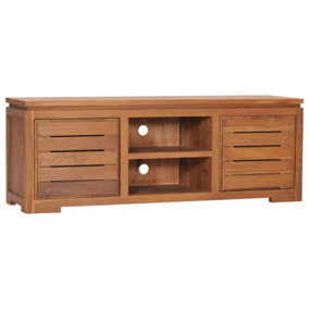 Berkfield TV Cabinet 110x30x40 cm Solid Teak Wood