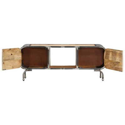 Berkfield TV Cabinet 110x30x42 cm Solid Wood Mango