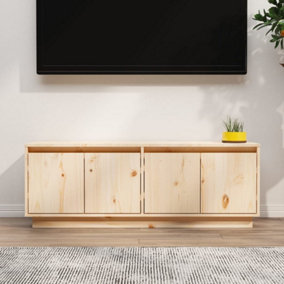 Berkfield TV Cabinet 110x34x40 cm Solid Wood Pine