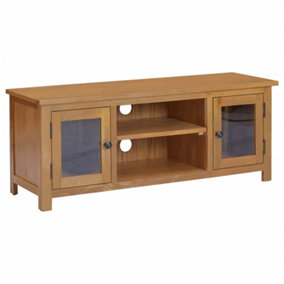 Berkfield TV Cabinet 110x35x44 cm Solid Oak Wood