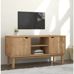 Berkfield TV Cabinet 113.5x43x57 cm Solid Wood Pine