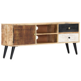 Berkfield TV Cabinet 115x30x47 cm Solid Mango Wood