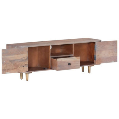 Berkfield TV Cabinet 118x30x40 cm Solid Acacia Wood