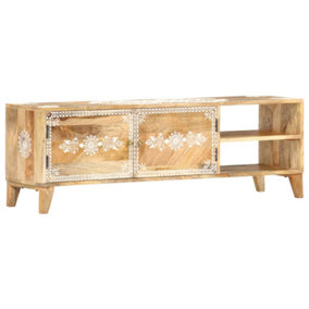 Berkfield TV Cabinet 120x30x40 cm Solid Mango Wood