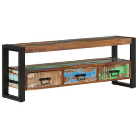 Berkfield TV Cabinet 120x30x45 cm Solid Wood Reclaimed