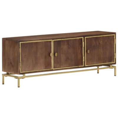 Berkfield TV Cabinet 120x30x46 cm Solid Mango Wood