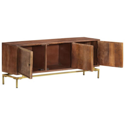 Berkfield TV Cabinet 120x30x46 cm Solid Mango Wood