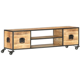 Berkfield TV Cabinet 130x30x39 cm Solid Mango Wood