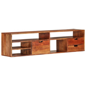 Berkfield TV Cabinet 140x30x35 cm Solid Acacia Wood