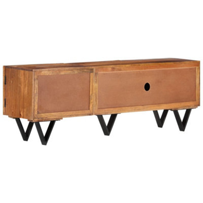 Berkfield TV Cabinet 140x30x46 cm Solid Mango Wood