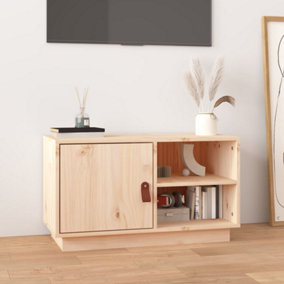 Berkfield TV Cabinet 70x34x40 cm Solid Wood Pine