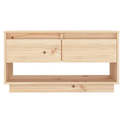 Berkfield TV Cabinet 74x34x40 cm Solid Wood Pine