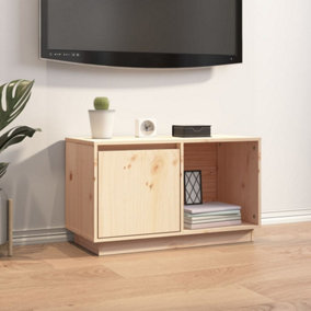 Berkfield TV Cabinet 74x35x44 cm Solid Wood Pine
