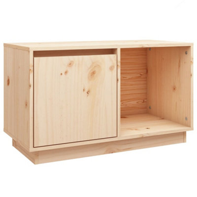 Berkfield TV Cabinet 74x35x44 cm Solid Wood Pine