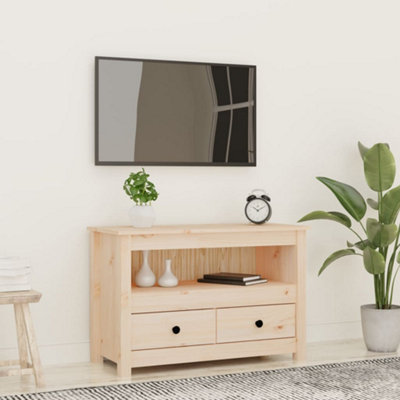 Berkfield TV Cabinet 79x35x52 cm Solid Wood Pine