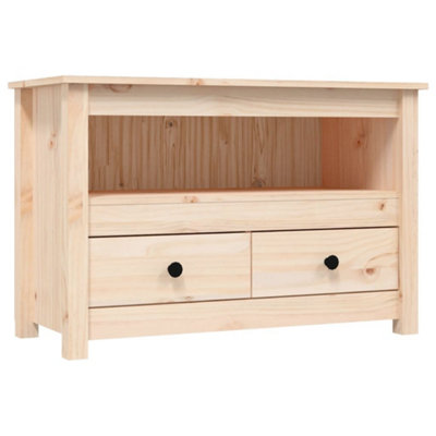 Berkfield TV Cabinet 79x35x52 cm Solid Wood Pine