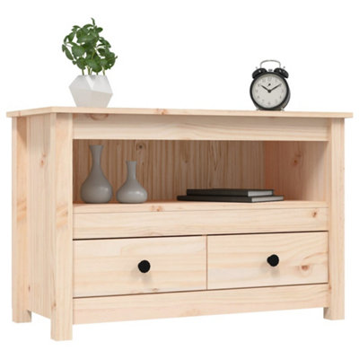 Berkfield TV Cabinet 79x35x52 cm Solid Wood Pine