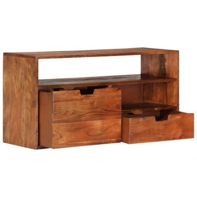 Berkfield TV Cabinet 80x30x42 cm Solid Acacia Wood