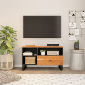Berkfield TV Cabinet 80x33x46 cm Solid Wood Acacia and Engineered Wood