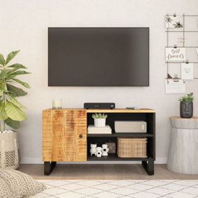 Berkfield TV Cabinet 80x33x46 cm Solid Wood Mango&Engineered Wood