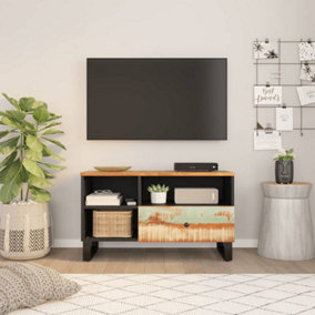 Berkfield TV Cabinet 80x33x46 cm Solid Wood Reclaimed and Engineered Wood