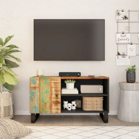 Berkfield TV Cabinet 80x33x46 cm Solid Wood Reclaimed&Engineered Wood