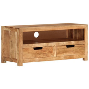 Berkfield TV Cabinet 88x35x40 cm Solid Wood Acacia