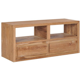 Berkfield TV Cabinet 90x30x40 cm Solid Teak Wood