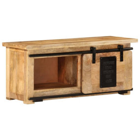 Berkfield TV Cabinet 90x35x40 cm Solid Mango Wood