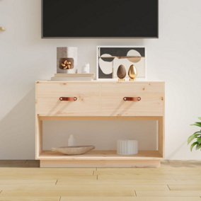Berkfield TV Cabinet 90x40x60 cm Solid Wood Pine