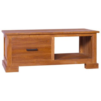 Berkfield TV Cabinet 90x50x37 cm Solid Teak Wood