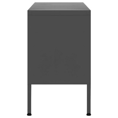 Berkfield TV Cabinet Anthracite 105x35x50 cm Steel