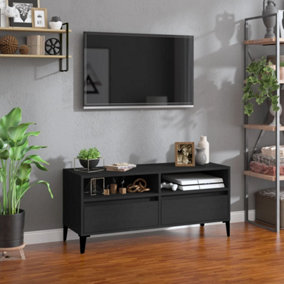 Berkfield TV Cabinet Black 100x34.5x44.5 cm Engineered Wood
