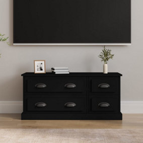 Berkfield TV Cabinet Black 100x35.5x45 cm Engineered Wood