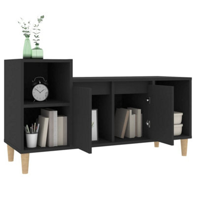 Berkfield TV Cabinet Black 100x35x55 cm Engineered Wood