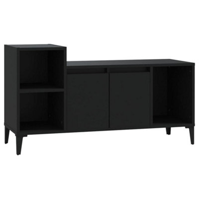 Berkfield TV Cabinet Black 100x35x55 cm Engineered Wood